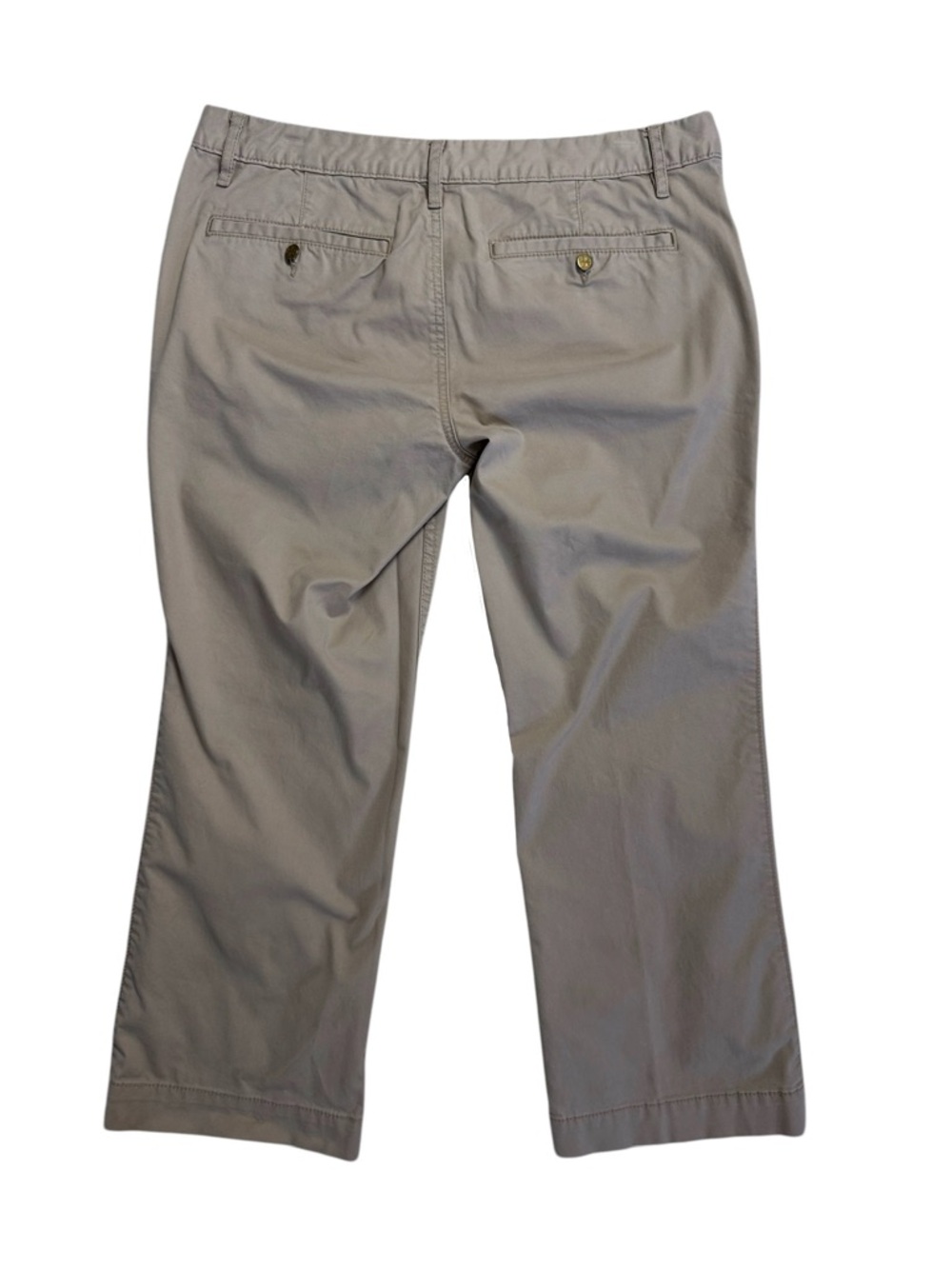 Tory Burch Cropped Chino Pants Size 32 Khaki Stretch - Picture 2 of 8